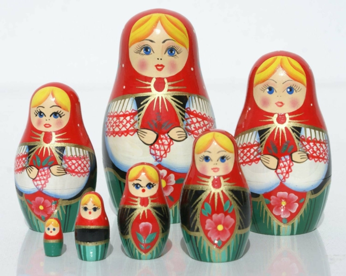 Russische Puppen Russische Matroschka Familie Frauen