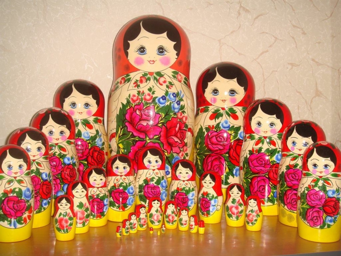 Russische Puppen Russische Matroschka Familie