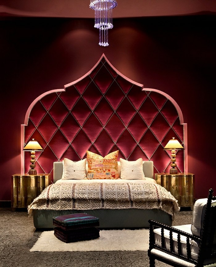 Schlafzimmer Design purpur