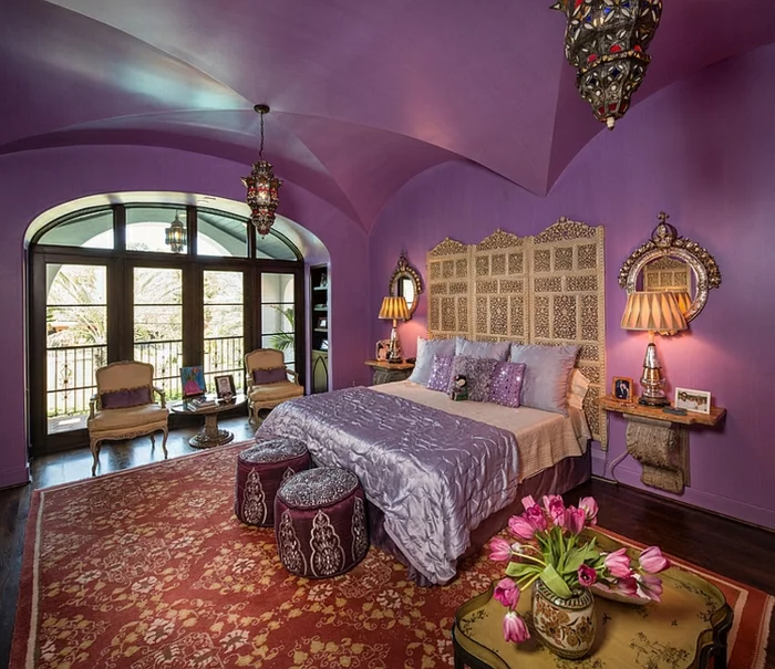 Schlafzimmer gestalten Schlafzimmer Design sitzkissen marokko