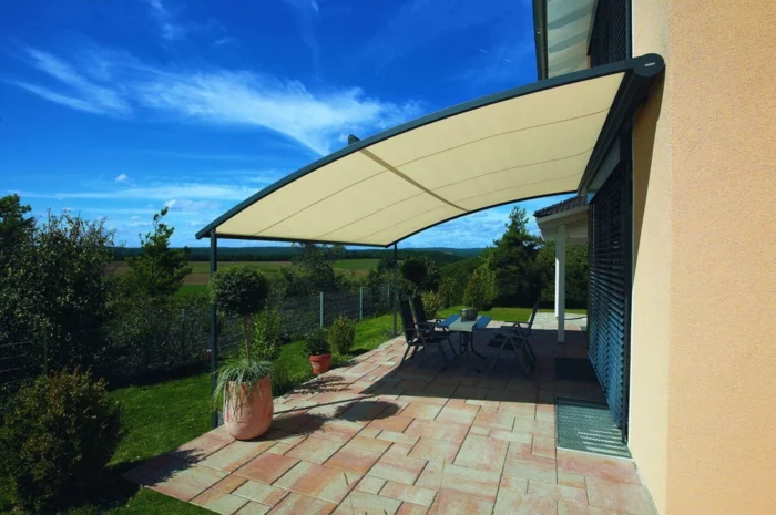 Sonnenschutz Terrasse Vordach Kunststoff