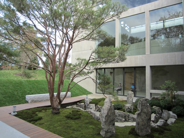 Steinfiguren für den Garten Moos Stein japanischer garten