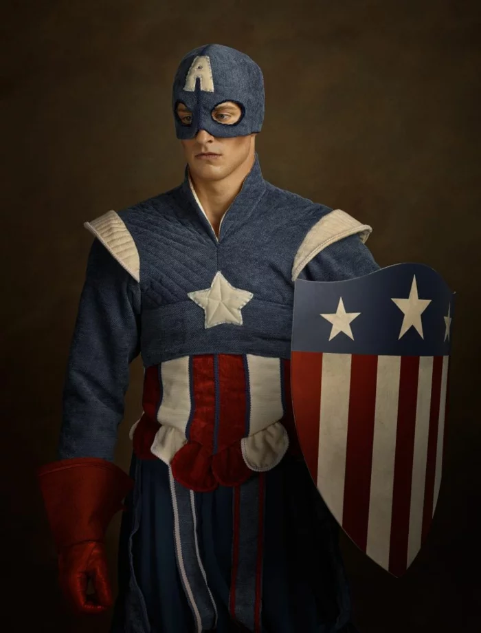 Superheld der unglaubliche capitan Amerika