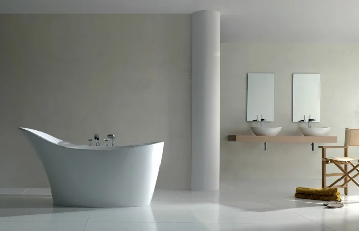  badezimmermöbel coole badewanne waschtisch wandspiegel