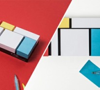 Bürozubehör im Mondrian-Stil: „Monde Riant“ Klebenotizen von Pa Design