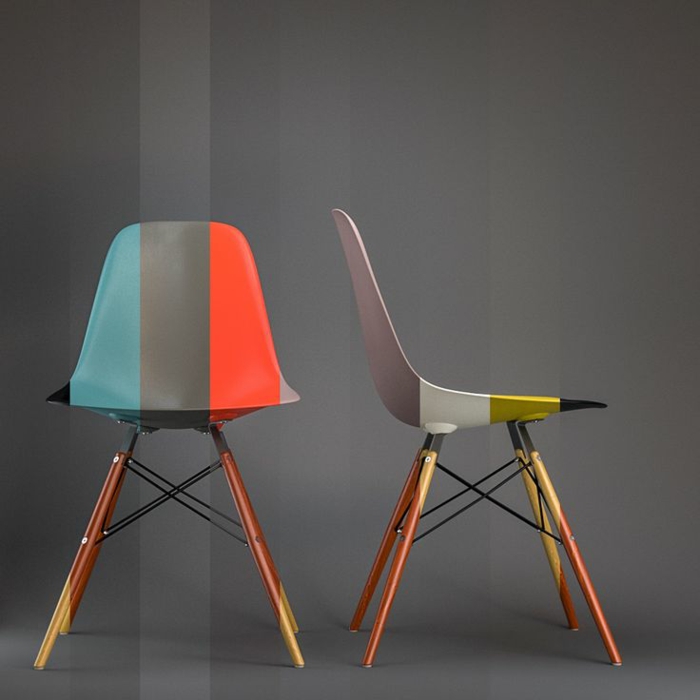 charles ray eames designermöbel Eames Chair bunt streifen
