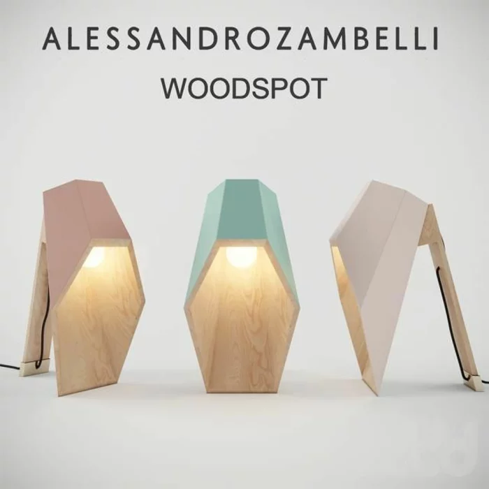 designer leuchten alessandro zambelli tischlampen aus holz woodspot