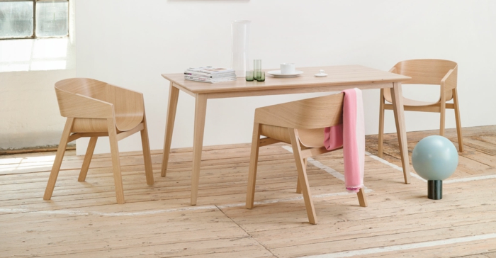 dänische möbel helles holz tisch stühle