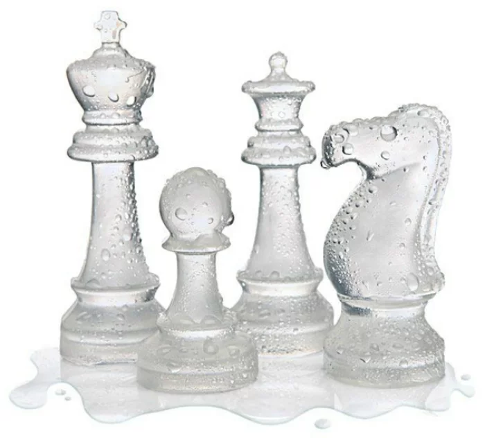 eiswürfel form eis schachfiguren