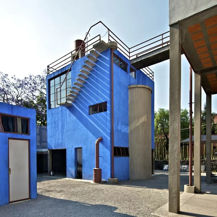 frida kahlo und diego rivera zwillingshaus blaue treppe