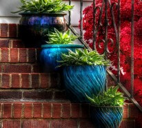 Garten Deko Ideen – Die Garten- oder Haustreppe mit Blumen dekorieren