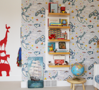 Liebevolle Kinderzimmer Wandgestaltung, welche lustige Stimmung bringt