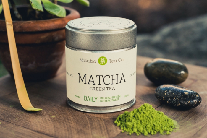 matcha tee gesund grünes pulver teedose mizuba marke