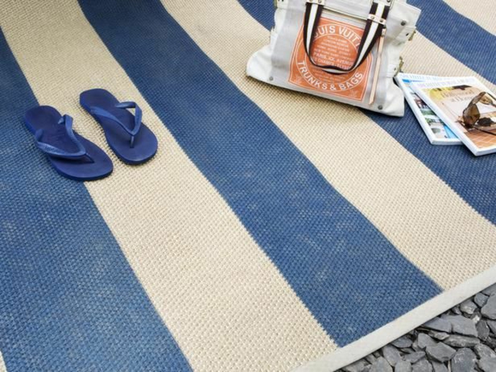 moderne teppiche traumteppich maritimer outdoor teppich blau weiß