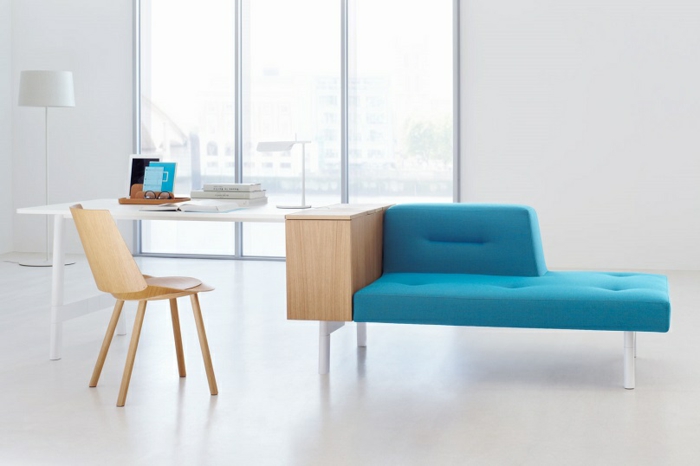 modulares sofa und designer büromöbel schreibtisch holz