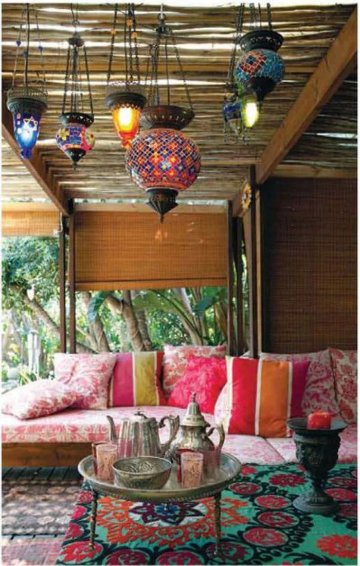 orientalische lampen laternen aus marokko außenmöbel garten