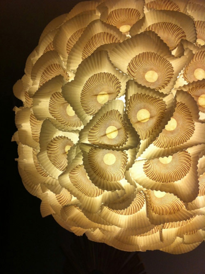 papierlampen hängelampe organische formen
