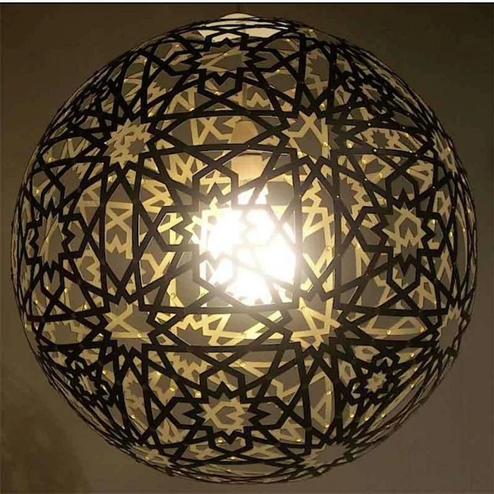 papierlampen hängelampe rund sterne sonnen ornamente