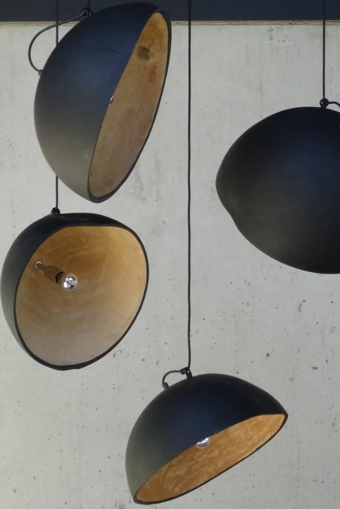  pendelleuchte design industriell schwarzer lampenschirm