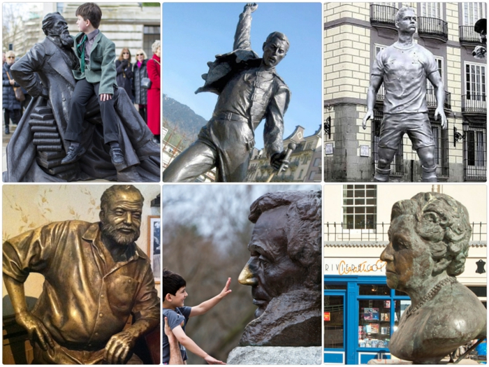 prominews statuen von berühmten personen