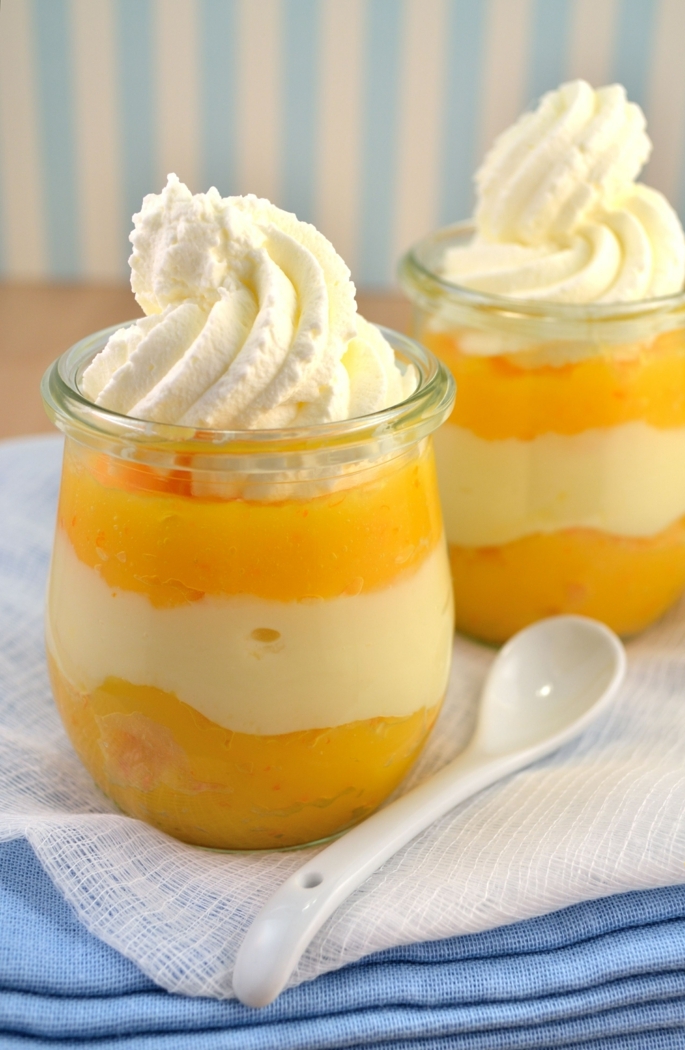 pudding selber machen mango vanille sahne