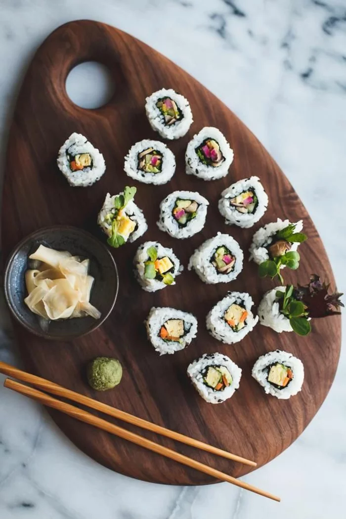 sushi geshirr set japanische tradition holz brett schale