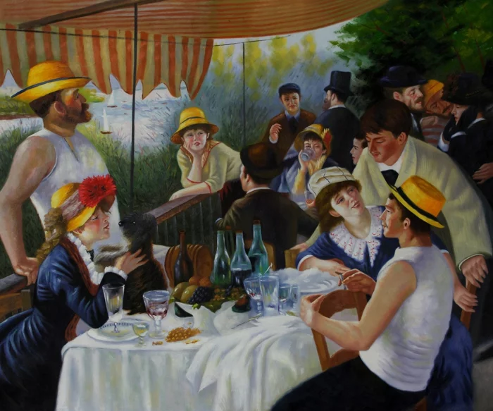 Impressionismus Renoir Mittagsessen am Board