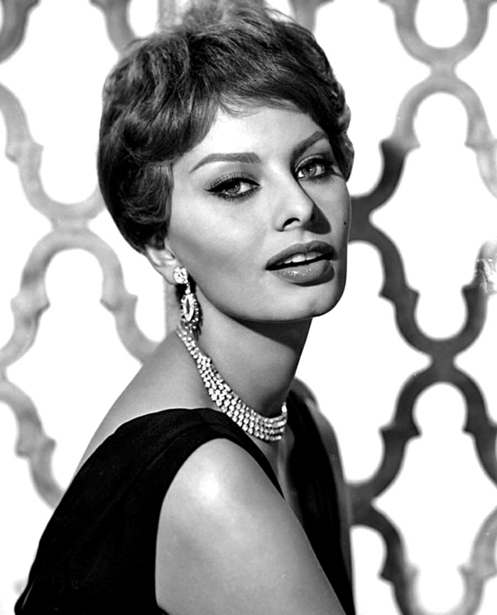 Sophia Loren kurzhaaschnitte 50er jahre frisuren haarschnitte