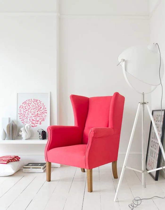 ausgefallene möbel skandinavisches design designer sessel pink