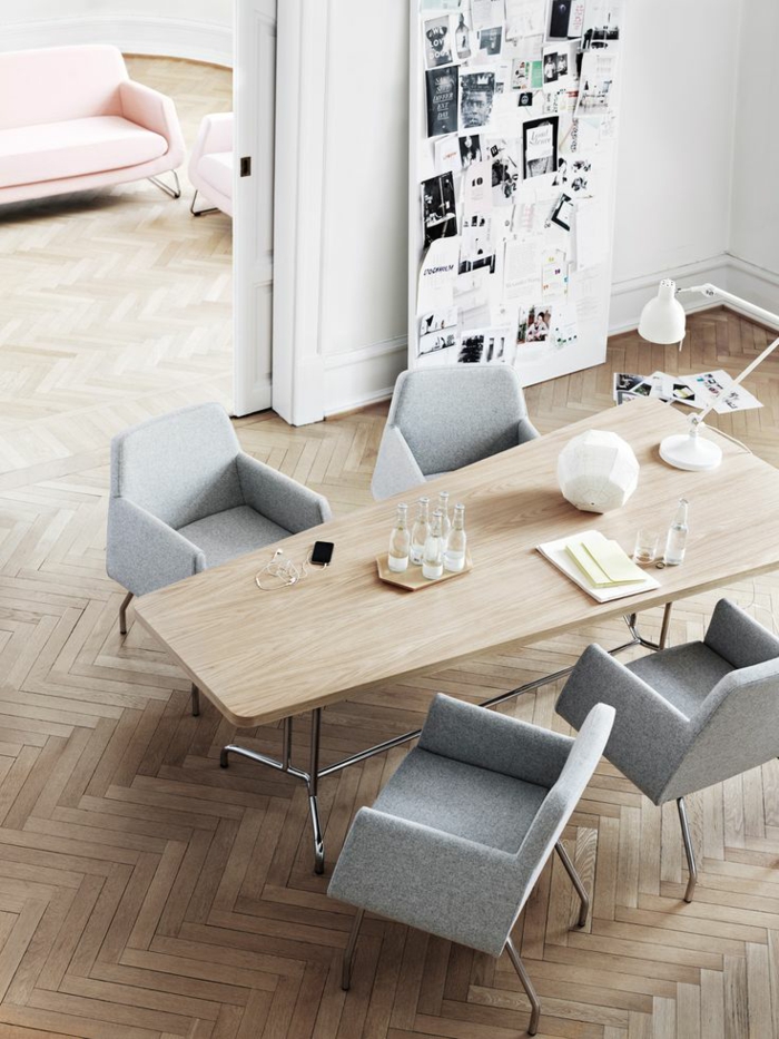 ausgefallene möbel skandinavisches design esszimmertisch mit stühlen