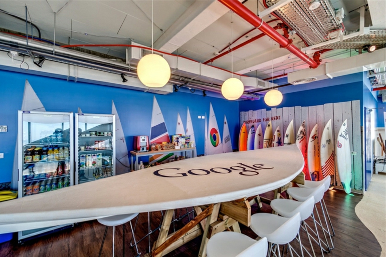 büroeinrichtung google office tel aviv stress am arbeitsplatz