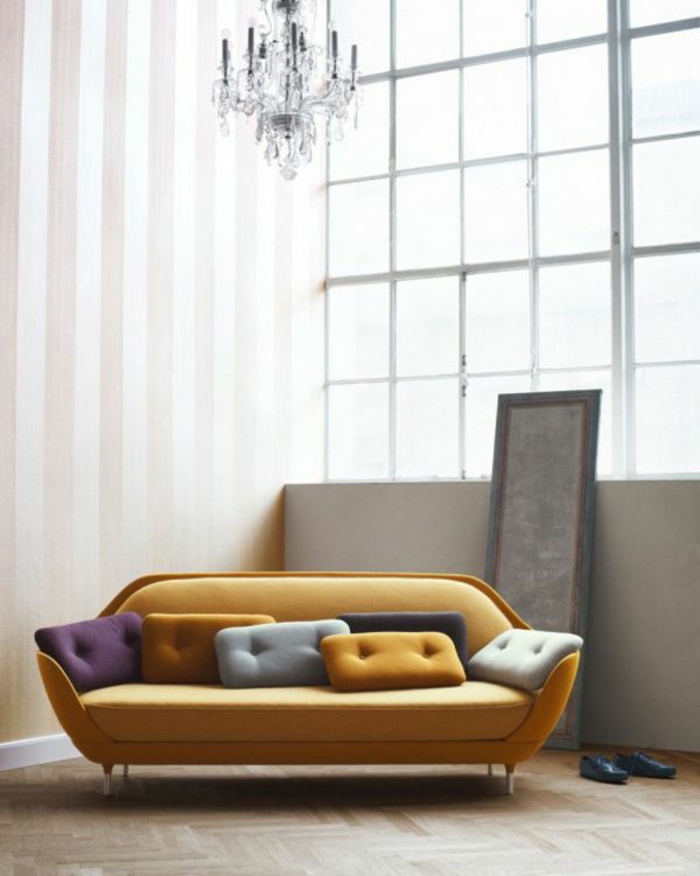 couch kaufen wohnzimmer möbel 2er sofa gelb