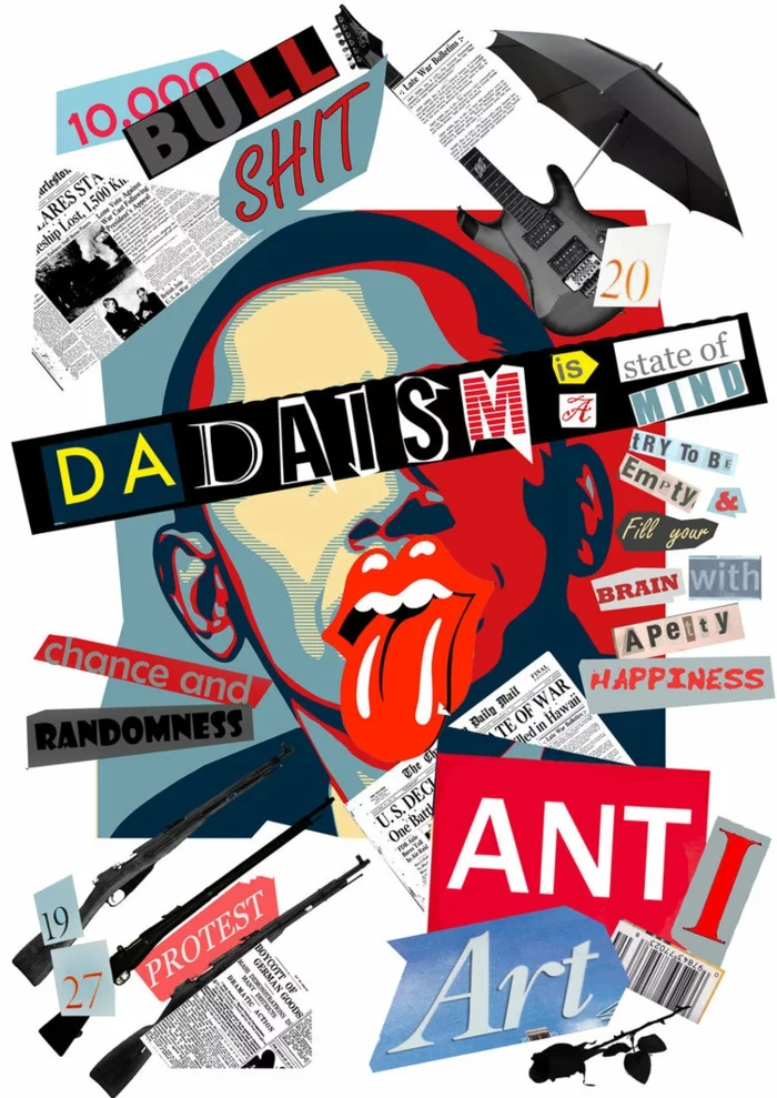 dadaismus moderner trend anti poster collage