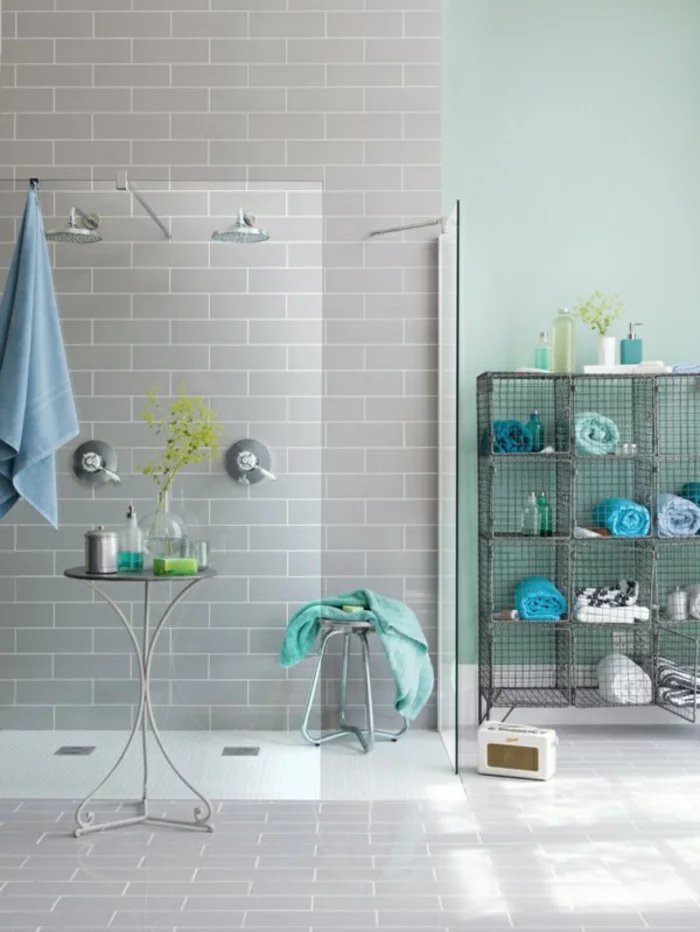 dusche renovieren moderne duscharmatur doppelt duschen