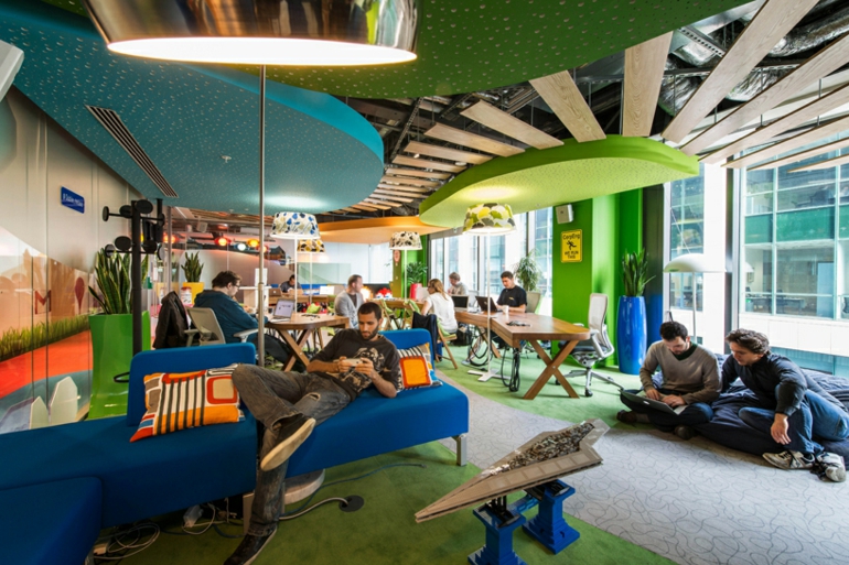 google campus dublin büroeinrichtung stress am arbeitsplatz vergessen
