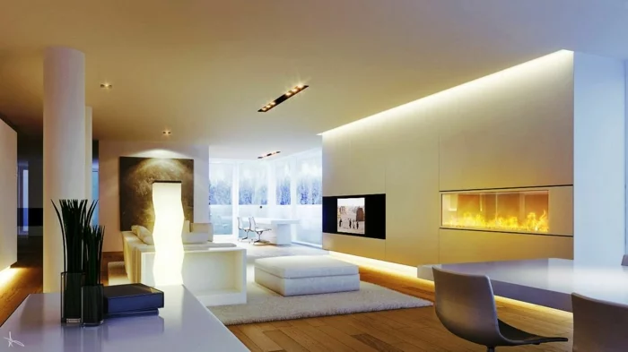 indirekte beleuchtung modernes wohnzimmer design