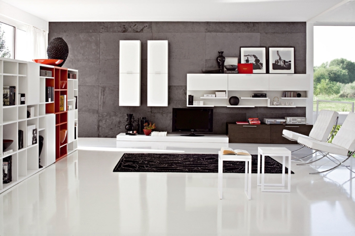inneneinrichtung ideen minimalistisches wohnzimmer sternzeichen steinbock