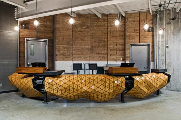 innovative materialien office einrichtung wood skin