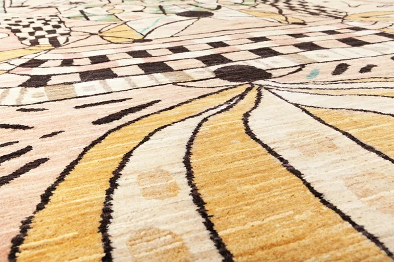 jaime hayon für nodus design  teppich afghanische elemnete detail
