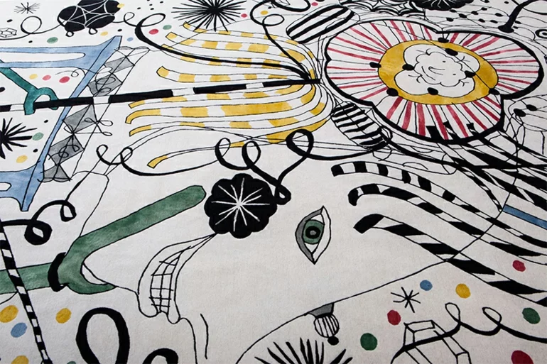 jaime hayon für nodus teppich design japanische folklorelemnete inspiration