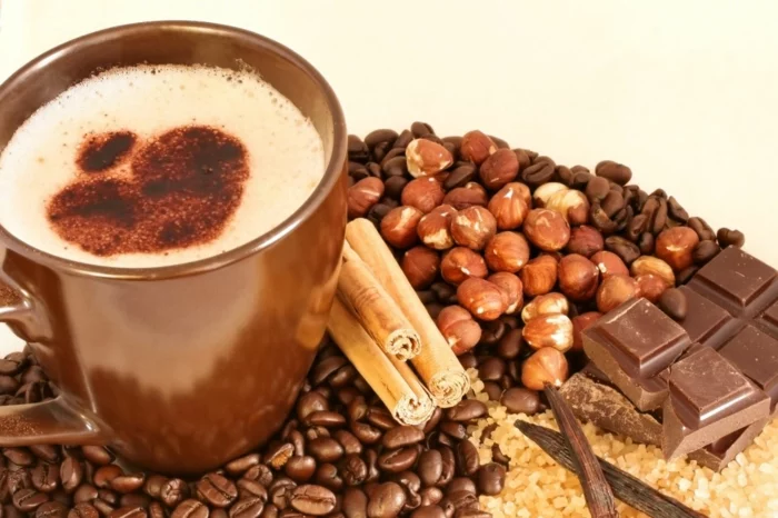 kaffee kalorien vollmilchschokolade zimt haselnüsse vanille