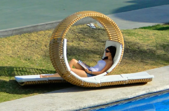 lounge sessel outdoor spiralförmige liege