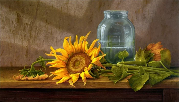 Nature morte von Sonnenblumen - von Manfred Juergens 