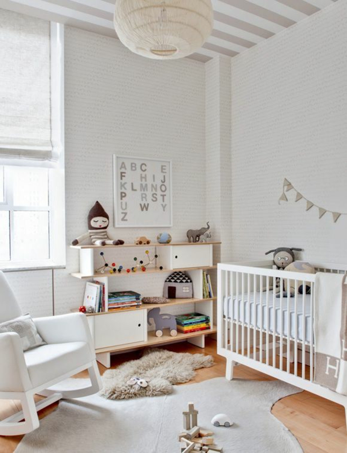 schaukelstühle designs kinderzimmer babyzimmer gestalten fellteppich tapeten