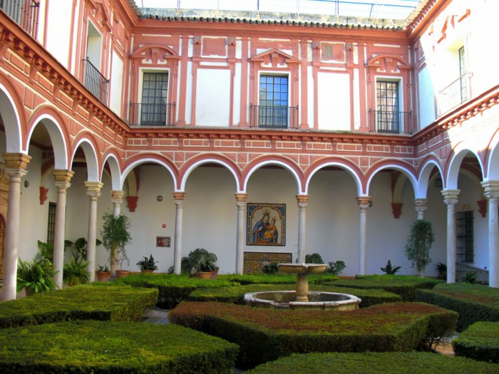 spanien sehenswürdigkeiten museo de bellas artes sevilla innenhof