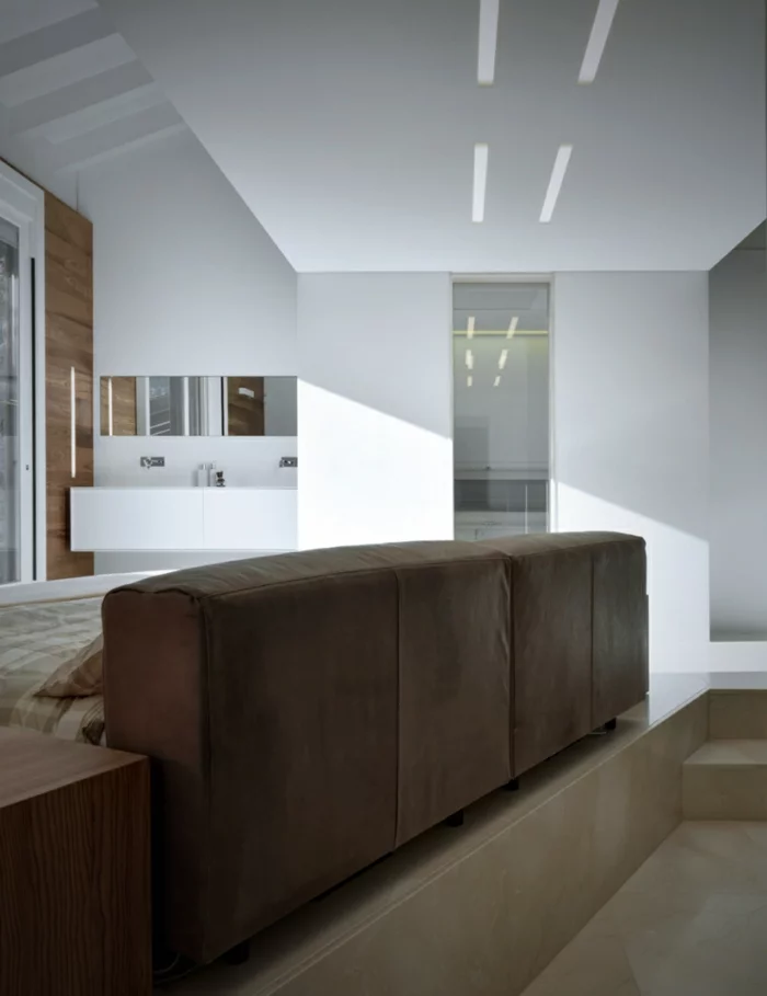 traumhaus minimalistisch modern offener wohnplan gemütliche couch