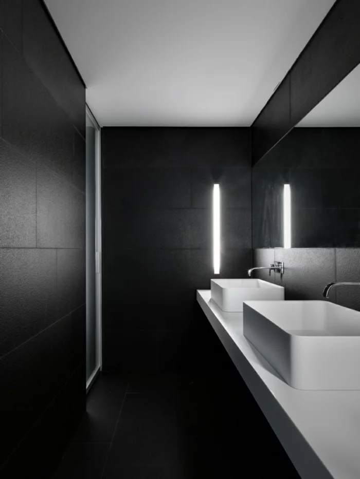 traumhaus minimalistisches bad rechteckige waschbäcken