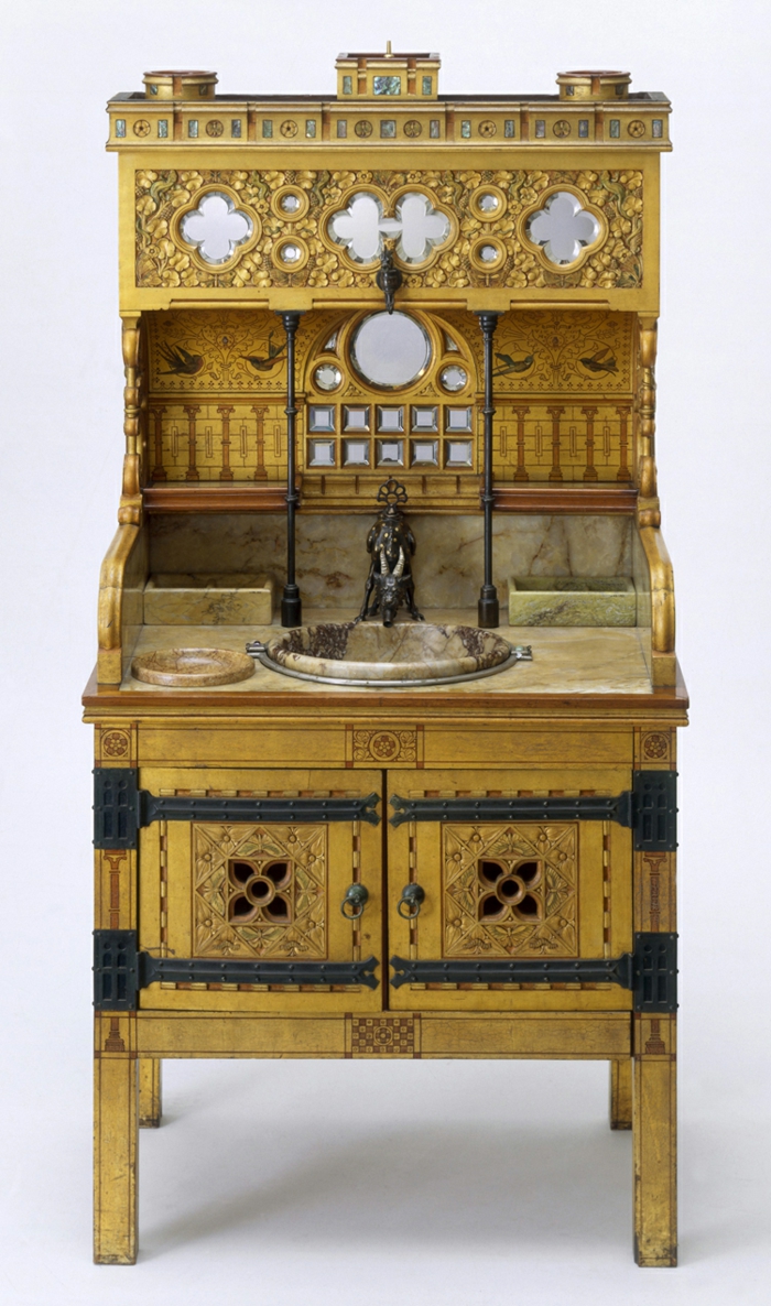 waschtisch holz badezimmer ideen antike möbel vintage