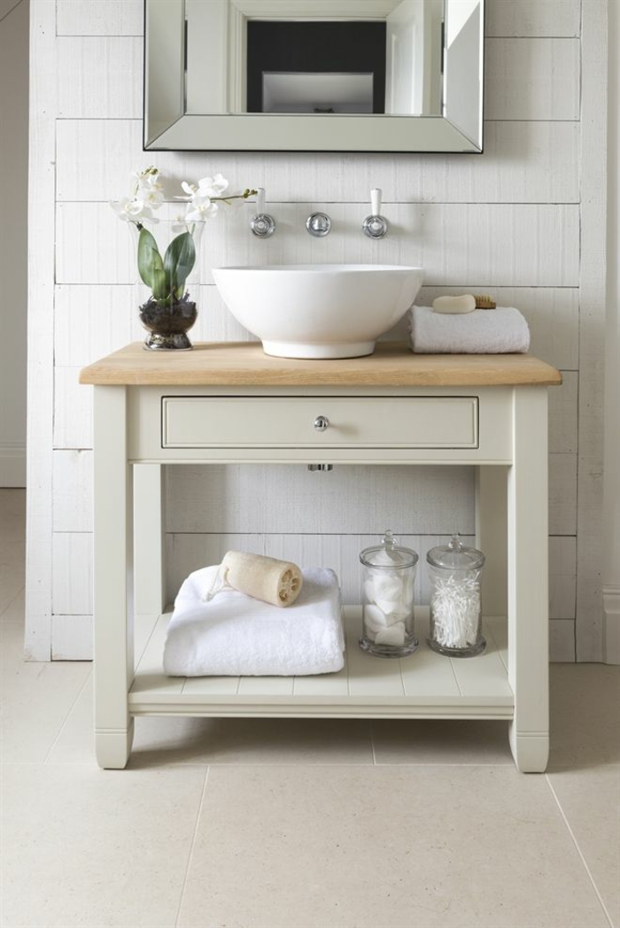 waschtisch holz rustikale badezimmer ideen klassischer stil