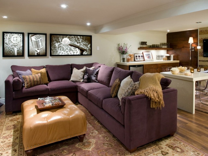 wohnung einrichten ideen kleines wohnzimmer schönes sofa cooler couchtisch